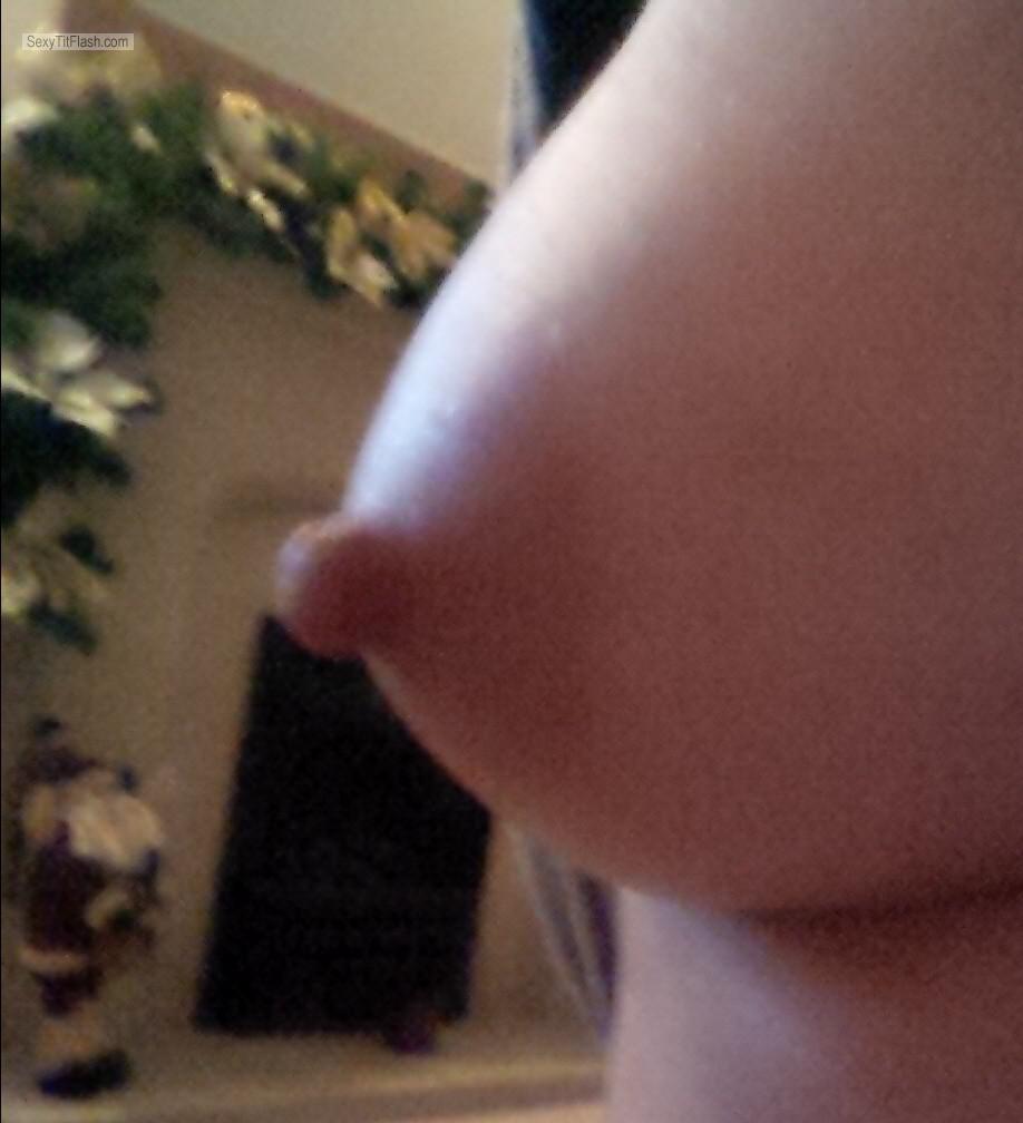Tit Flash: My Small Tits (Selfie) - Topless JuicyJenny from United Kingdom